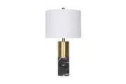 Sarantino Metal and Marble Table Lamp in Black