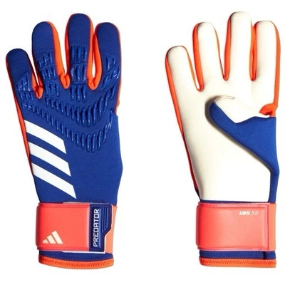 Size 9- Adidas Predator League Goalie Gloves, Lucid Blue/Solar Red/White.