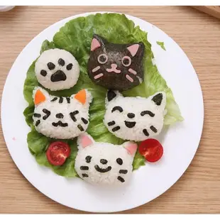 小貓咪飯團模具套裝可愛壽司卡通便當模具廚房小工具