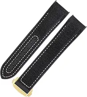 [BANDKIT] Rubber Watch Band For Omega Seamaster Folding Deployment Buckle Clasp Luxury Nylon Silicon Strap Bracelet Accessories Parts