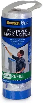 Blue Pre-Taped Painter's Plastic Refill Roll