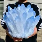 1.74LB Newly discovered Blue Phantom quartz crystal cluster mineral sample -