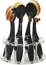Makeup Organiser Storage Drawers Brush Holder, 10 Hole Oval Cosmetic Brush Holder Drying Rack Storage Rack Cosmetic Rack Tool Storage Rack Cosmetic Storage Box Simple and Practical
