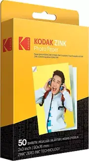 Kodak 2ʺx3ʺ Premium Zink Photo Paper (50 Sheets) Compatible with KODAK Smile