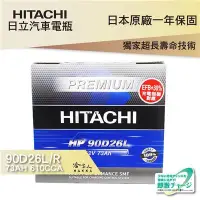 在飛比找Yahoo!奇摩拍賣優惠-【 HITACHI 日立 】90D26L 汽車電池 IS R