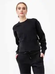 Dkny L101311 Womens Black Sport Cotton Side-Zip Cropped Top Size XS