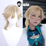 AVENTURINE COSPLAY假髮遊戲本凱星軌COSPLAY假髮HSIU 40CM亞麻黃色短髮耐熱合成假髮+假髮帽