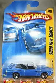 2008 Hot Wheels #29 New Models 29/40 '70 PONTIAC GTO Blue Variation w/Chrome5Sp