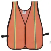 NEW! LOT of (25) CONDOR ORANGE/RED HIGH VISIBILITY SAFETY VEST FITS SIZE: XL-3XL