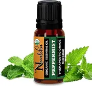 Nualoha Organic Peppermint Essential Oil, USDA Pure Natural Therapeutic Grade Oil For Aromatherapy, Diffuser, Face, Hair and Body Care- 10 ML