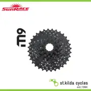 Sunrace Bike Cassette - 9 Speed - Steel Sprocket - 11 - 32T - Black