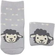 [COMVIP] Newborn Toddler Cartoon Animal Winter Cotton Crew Socks Light Grey S