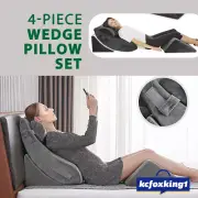 Wedge Elevation Pillow Memory Foam Leg Raiser Neck Back Headrest Support Cushion