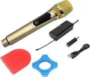 Home Wireless Microphone,Efficient Sound Pickup Wireless Microphones,Stable Signal Mini Mic Pro,for Outdoor Home Conference (Gold)