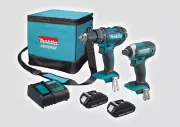 MAKITA DLX2131SY 18V Cordless 2pc Hammer Drill Driver / Impact Driver Kit
