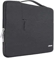 MOSISO Laptop Sleeve Compatible with MacBook Air/Pro, 13-13.3 inch Notebook, Compatible with MacBook Pro 14 inch M3 M2 M1 Chip Max 2023-2021, Polyester Multifunctional Briefcase Bag, Space Gray