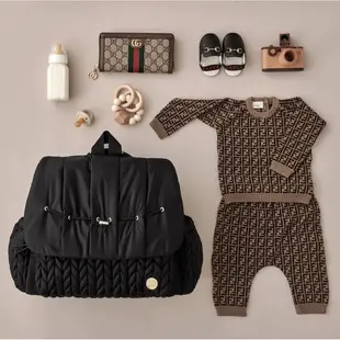 [代購直寄] 美國正品HAPP Levy Backpack時尚精品媽媽包編織後背包 時尚黑