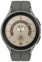 Samsung Galaxy Watch5 Pro - 16GB - Bluetooth - 45mm - Gray Titanium - Titanium - Gray Titanium - Silicone - Refurbished (Excellent Condition)