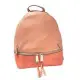 Michael Kors 專櫃款粉+橘撞色小牛皮後背包-附提袋