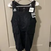 Women’s Adidas Pad Tank GFX Techfit Compression Climalite Padded Black Large New