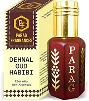 Dehnal Oud Habibi Attar 1 Tola / 12ml (Crystal Series) (Limited Time Launching Offer Pack) Natural Distiled Attar/Alcohol Free Attar/Long Lasting Attar