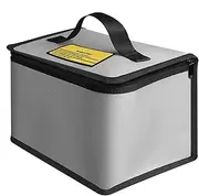 Fireproof Battery Bag, Wear Resistant Storage Protector, Portable Charging Safety Case, Heat Resistant Travel Pouch, Organizer for Batteries and Electronics, Multicolor, 215x155x115M, Unisex