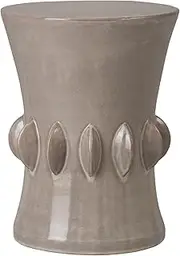 Emissary Home & Garden Jewel Stool, Light Gray 14X18 H
