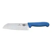 Victorinox 5.2522.17 7" Granton Edge Santoku Knife with Blue Fibrox Handle