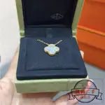 凱莉二手 VAN CLEEF & ARPELS 梵克雅寶 VCA 中號 珍珠貝母 四葉草 女生 項鍊 項鏈