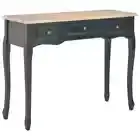 Dressing Console Table with 3 Drawers Black vidaXL