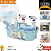 Large Plastic Shower Caddy Tote, Portable Storage Caddy Basket Organizer with...