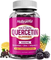 Quercetin Gummies for Kids and Adults, 1000mg Quercetin with Bromelain Vitamin C