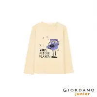 在飛比找Yahoo奇摩購物中心優惠-GIORDANO 童裝樂器印花長袖T恤 - 81 納瓦白