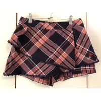 在飛比找蝦皮購物優惠-Scottish House 粉橘格紋褲裙 M號