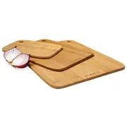 3pc Scanpan Bamboo Kitchen Cutting/Chopping Serving Board Set Countertop Natural