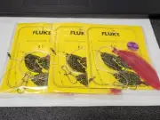 3 NJ Hand Tied Hi-Lo English Hook w/Red Hair Fluke/Summer Flounder Rig