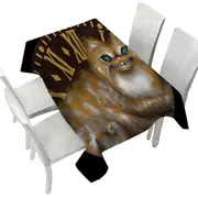 Fairytale Art Cheshire Cat Clock Tablecloth