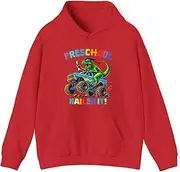 [Generic] Preschool Nailed It Dinosaur Graduation Monster Truck Dino Hoodie for Adults Hooded Neck Long Sleeve Pullover