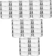Cabilock Ergonomic Travel Storage: 16pcs Mini Jars Lids Versatile Containers for Creams Shampoos Spices