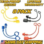(8 Pack) Hydraulic Cap & Plug Set fits Kubota 7J417-66220 7J417-66320