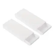 2Pcs Under Table Drawer, Slide Out Hidden Self-Adhesive Desk Drawer, White