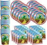 The Wonderful Wizard of Oz Birthday Party Supplies Set Plates Napkins Cups Tableware Kit for 16
