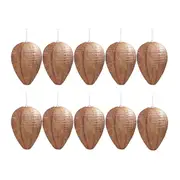 10 Pack Paper Wasp Nest Decoy Hanging Wasp Deterrent Nest Repellent for Wasps Hornets Yellow Jackets Brown
