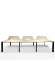 ZES Double Side Economic Customized Office Workstations For 6 Persons