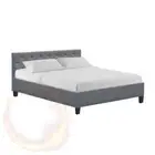 Artiss Vanke Bed Frame Fabric Grey Queen