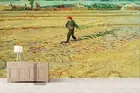 3D Sower Field Wallpaper Wall Mural Removable Self-adhesive 148