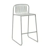 Raimon Furniture Set Of 2 Renzo Antirust Treatment Outdoor Bar Stool Chair Metal Frame Thyme Green