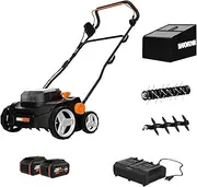 WORX Nitro 40V Brushless 14” Cordless Dethatcher Powershare - WG855 (Battery & Charger Included)