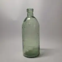 在飛比找蝦皮購物優惠-早期 懷舊擺飾 氣泡 綠玻璃 藥瓶