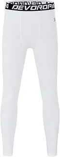 [DEVOROPA] Youth Boys' Compression Leggings Sports Tights Fleece Lined Thermal Base Layer Pants